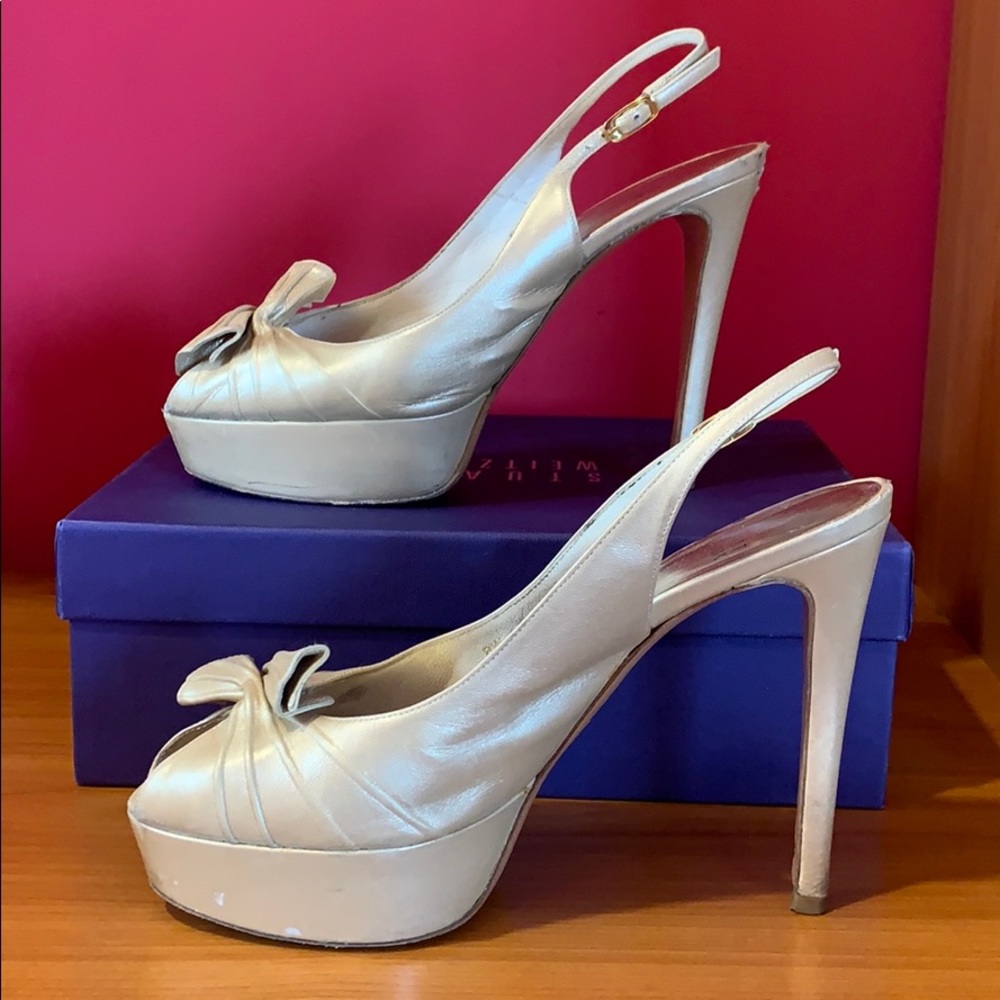 Stuart Weitzman gold heels